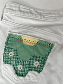 White Jeans with Quilt Blocks-6