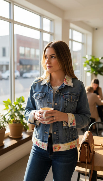 Classic Levi Jacket with Quilted Trim - 0