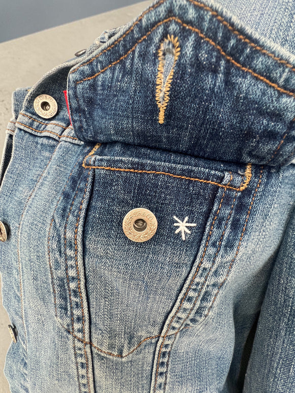 Classic Levi Jacket with Quilted Trim