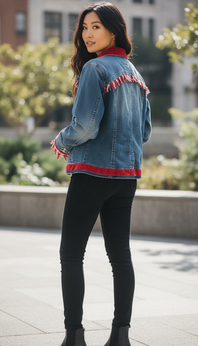 Red Plaid Plus Denim