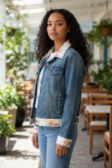 Classic Levi Jacket with Quilted Trim
