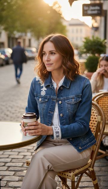 Denim and White Lace