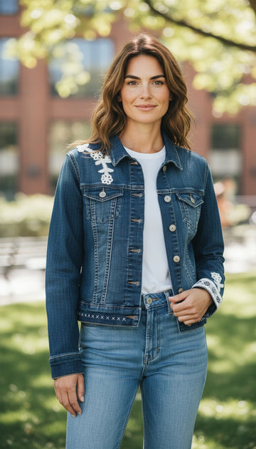 Denim and White Lace - 0
