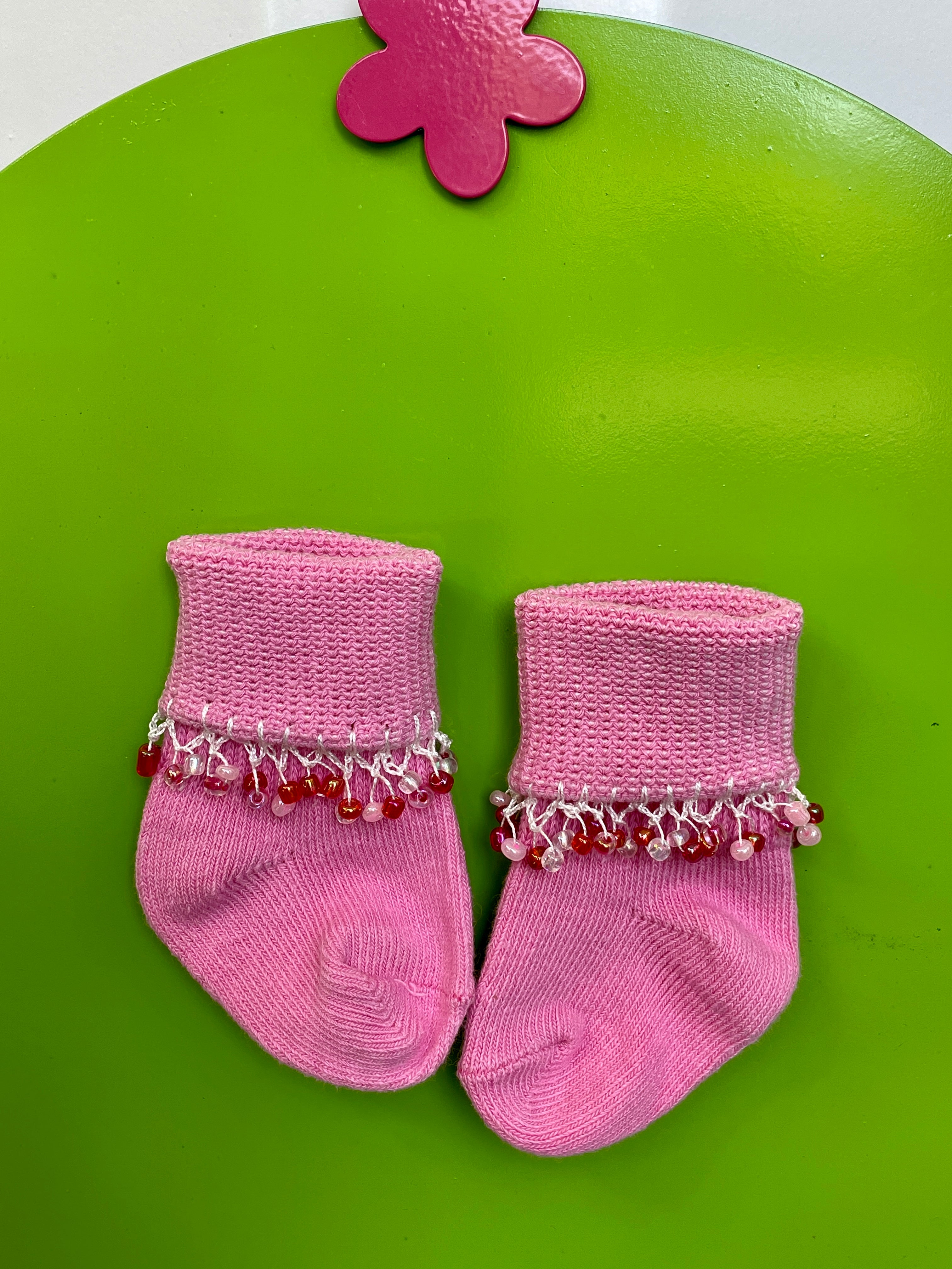 Beaded Baby Socks