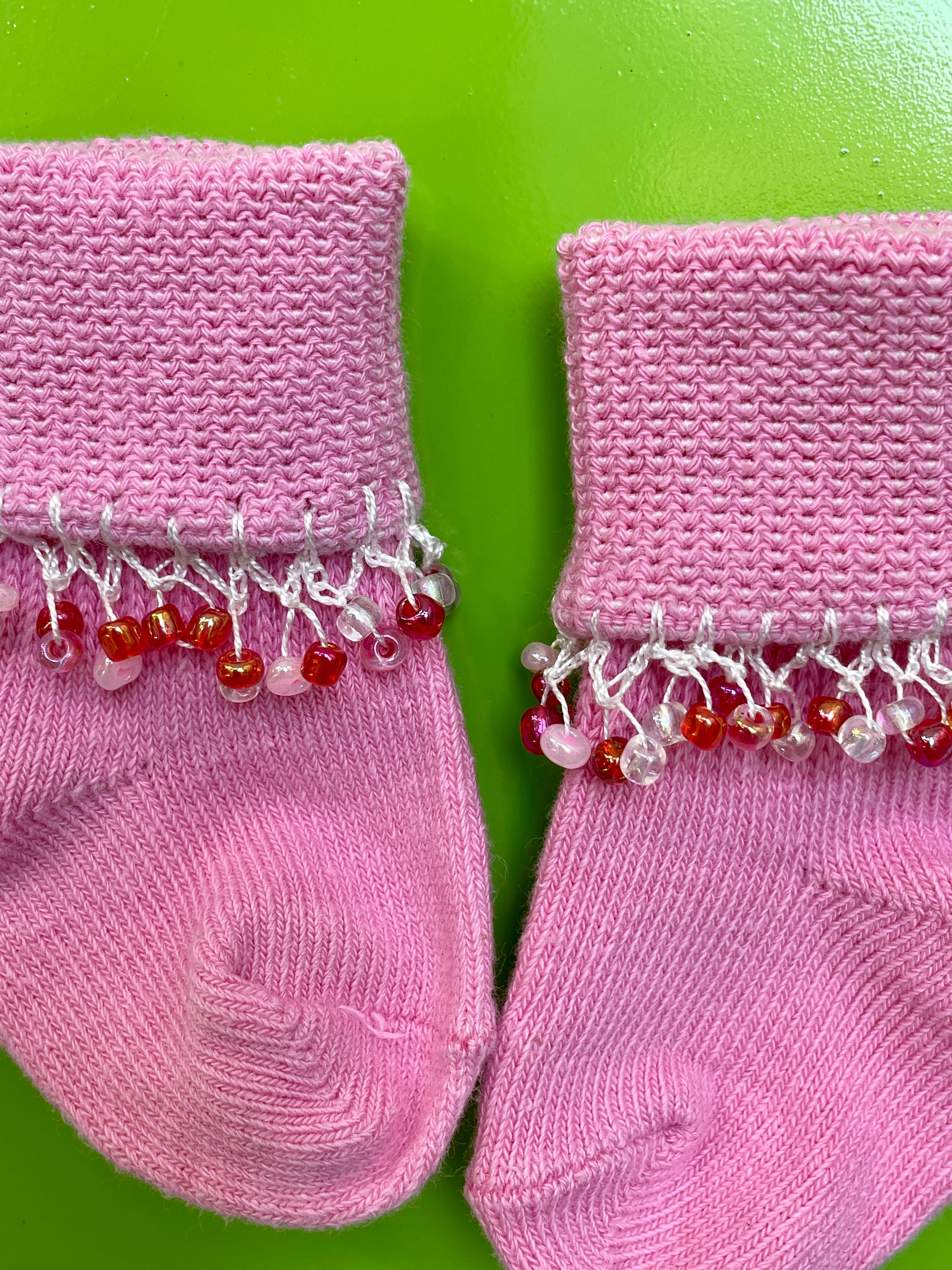 Beaded Baby Socks