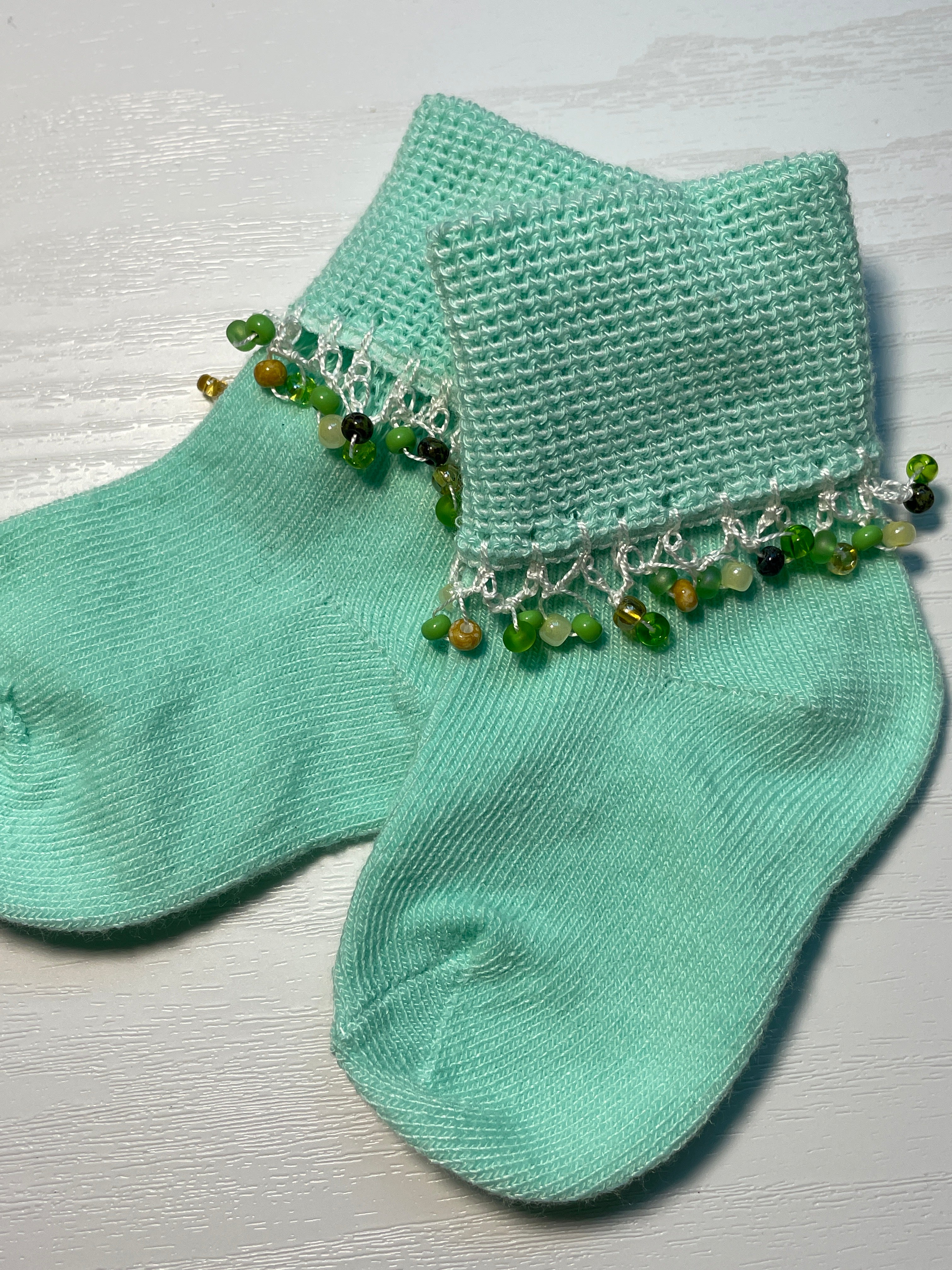 Beaded Baby Socks