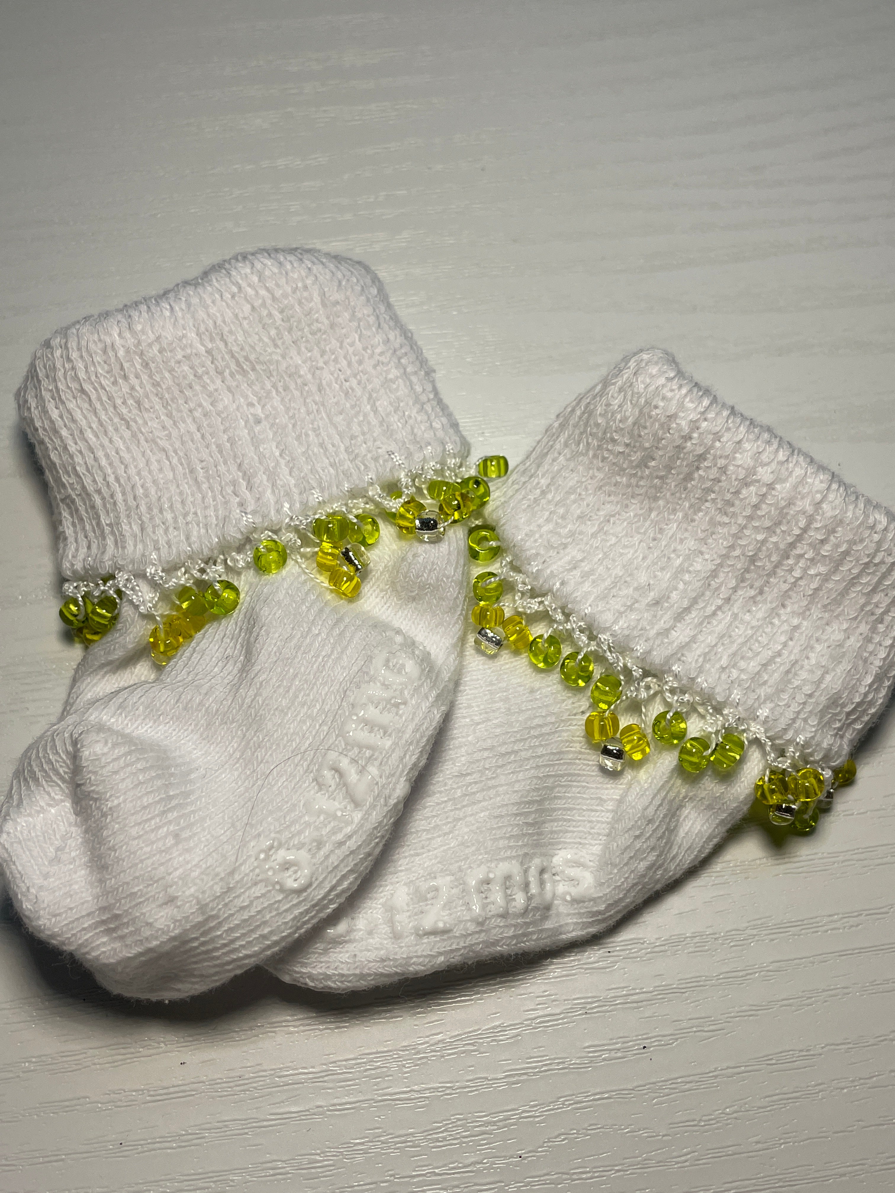 Beaded Baby Socks