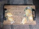 Lemon Script Wooden Tray-1